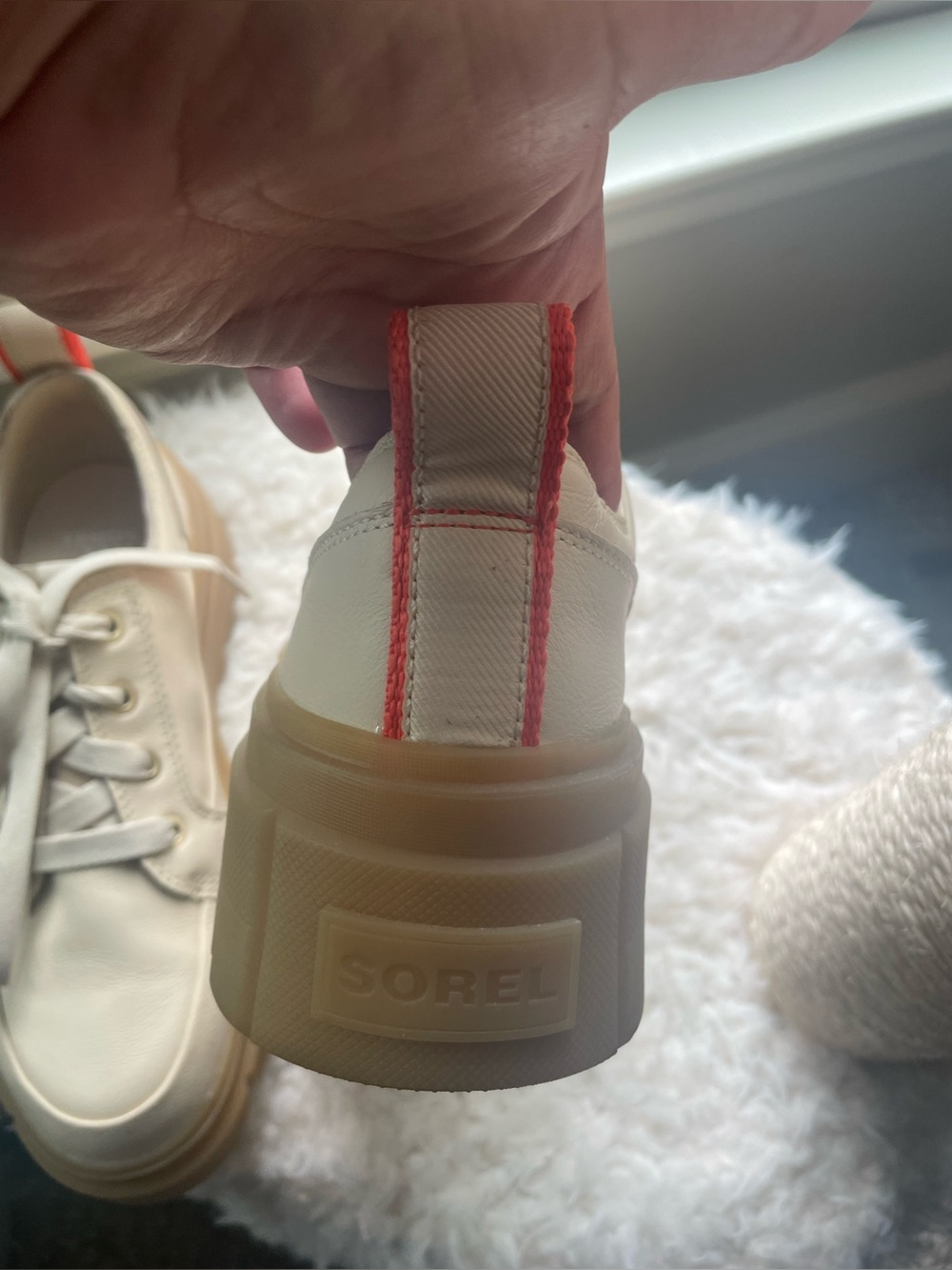 Sorel Caribou X Waterproof Sneakers in Bleached Ceramic Leather in SZ 8 - Picture 4 of 10